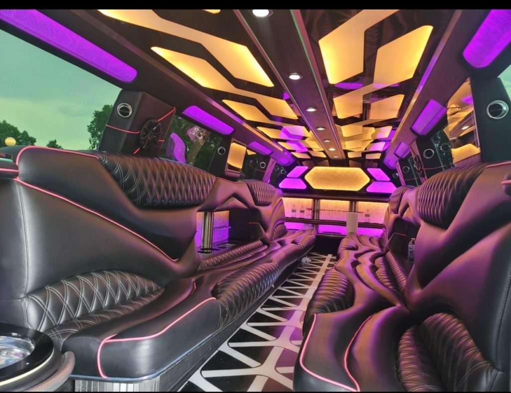 White 20-passenger Escalade stretch limo in Boulder