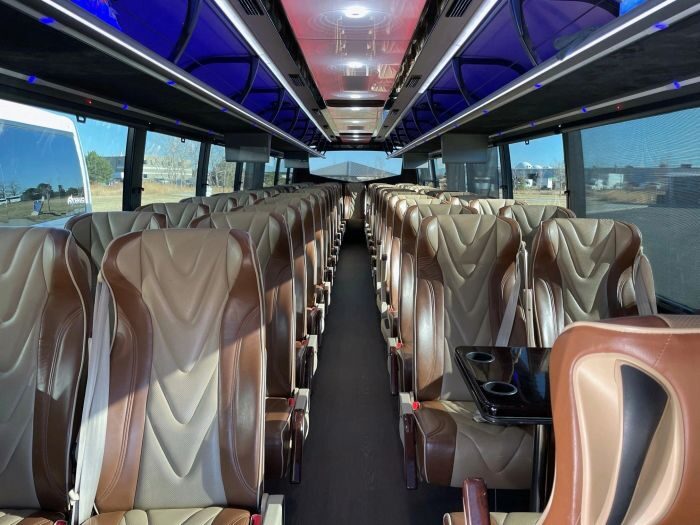 Charter coach interior – Boulder limo service