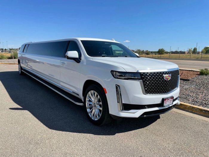 White Escalade stretch limo – Boulder limo service